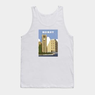 Beirut, Lebanon.Retro travel poster Tank Top